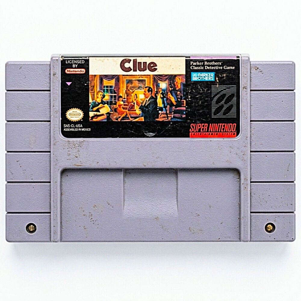 Clue - Super Nintendo SNES Authentic Vintage Game Cartridge Tested VGUC